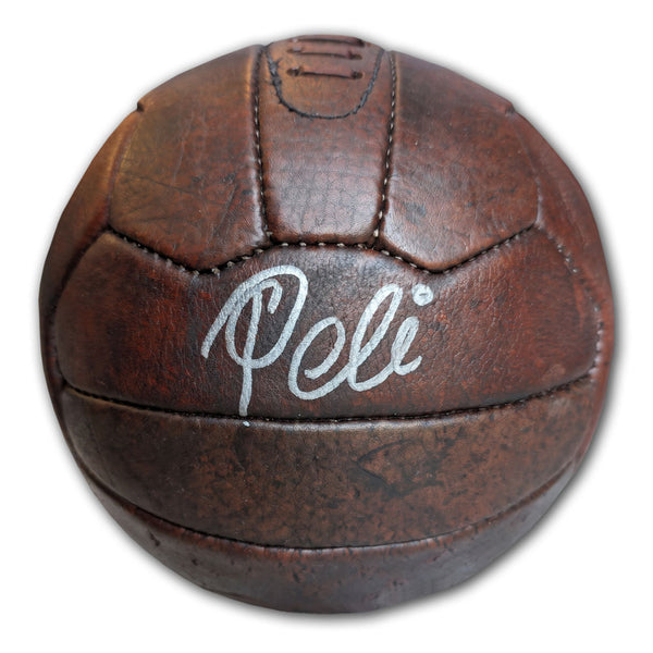 Pele signed vintage Millennium soccer ball with silver autograph authenticated by PSA DNA
