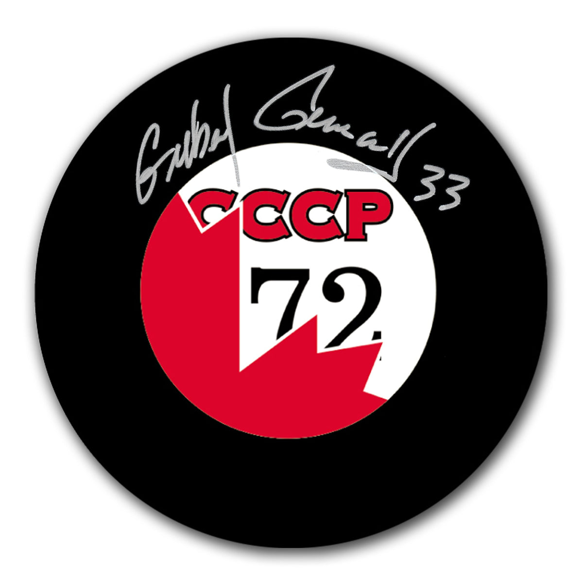 Gilbert Perreault Team Canada 1972 Summit Series Autographed Puck - Sport Authentix Inc