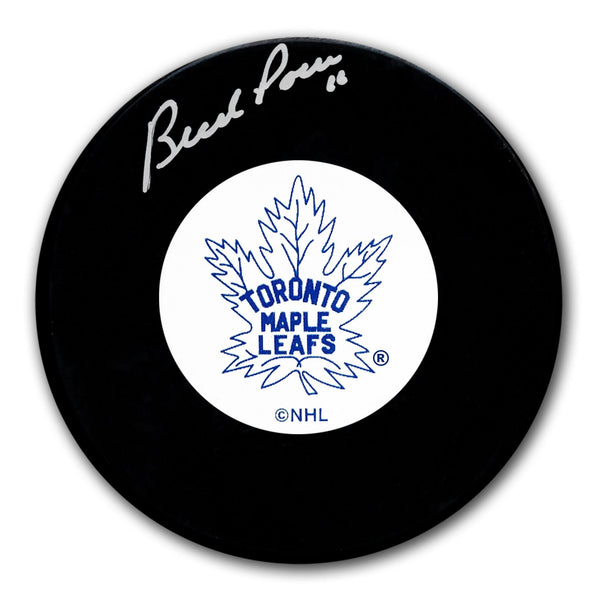 Authentic Bud Poile Toronto Maple Leafs Original 6 Autographed Puck - SportAuthentix