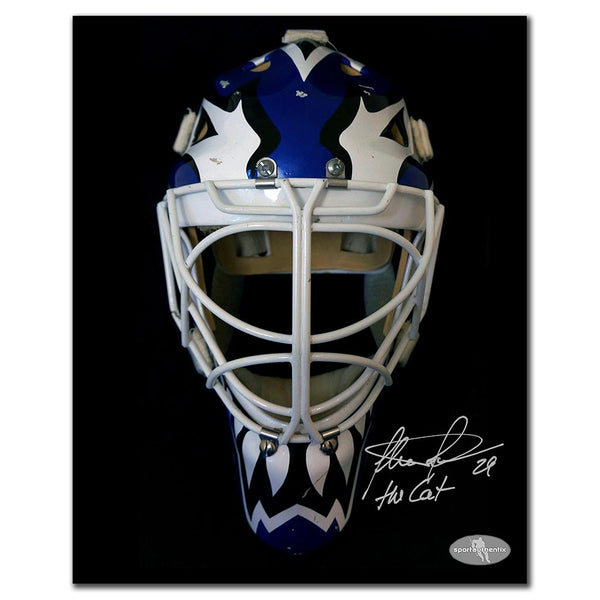 Felix Potvin autographed Toronto Maple Leafs 8x10 photo featuring his goalie mask