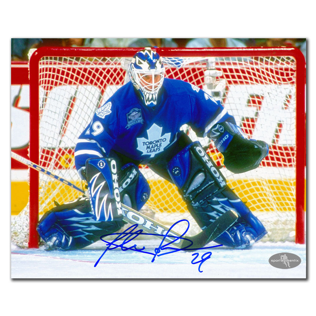 Felix Potvin Toronto Maple Leafs ACTION Autographed 8x10