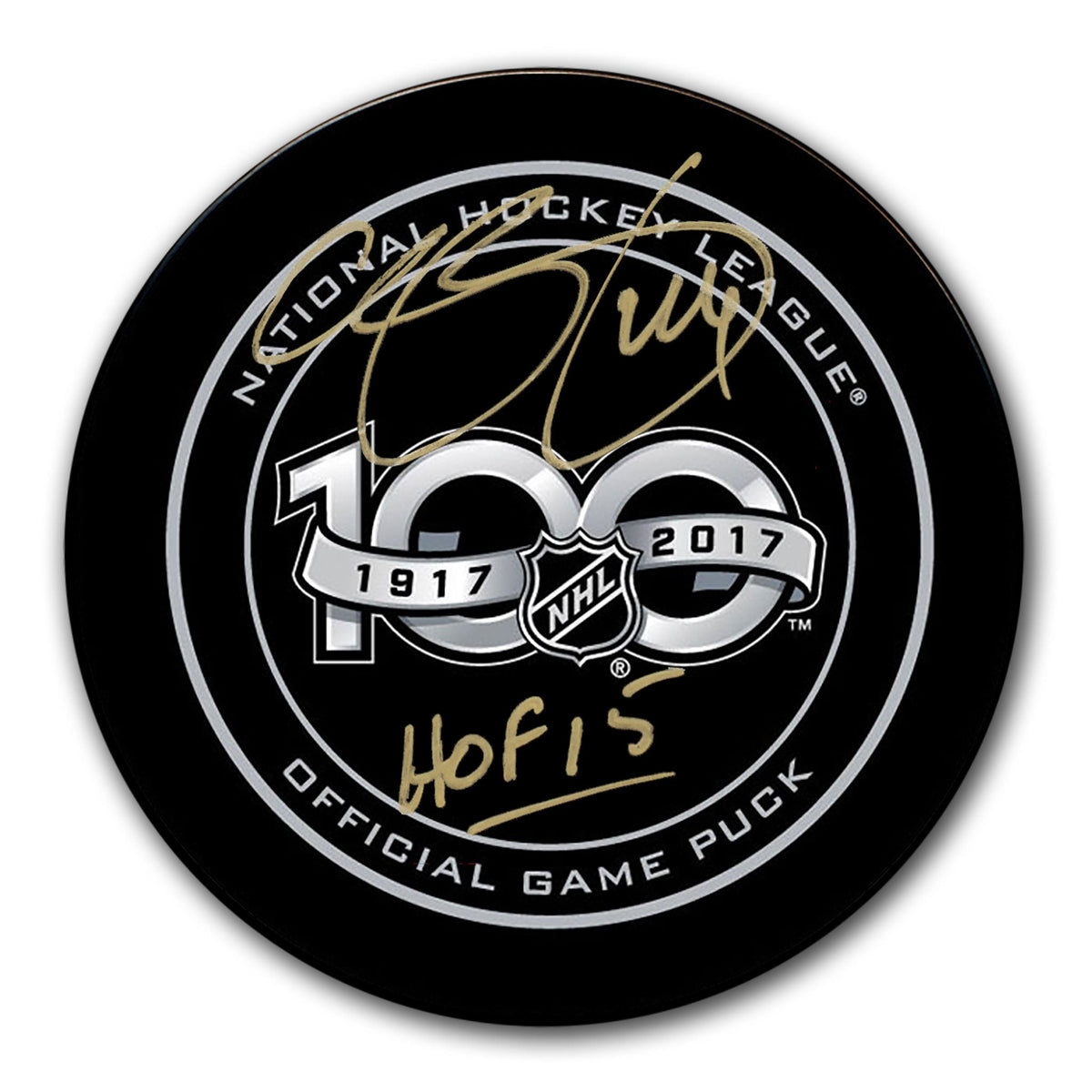 Chris Pronger NHL Top 100 HOF Autographed Puck - Sport Authentix Inc