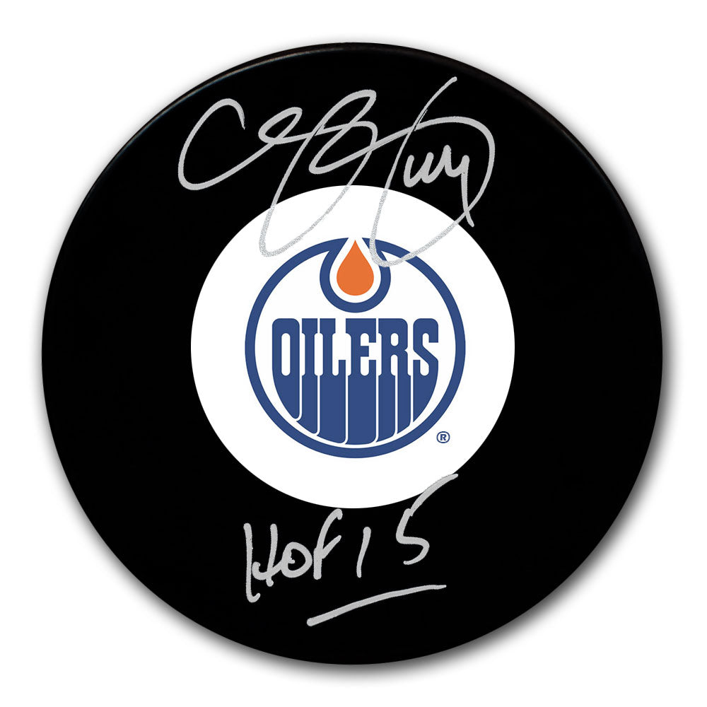 Chris Pronger Edmonton Oilers HOF Autographed Puck