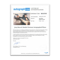 AutographCOA letter of authentication for Jean Reno and Natalie Portman signed The Professional 11x14 photo, certification SD10763
