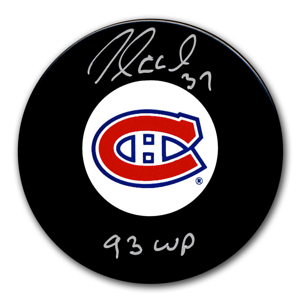 Andre Racicot Rondelle autographiée de la Coupe 1993 des Canadiens de Montréal