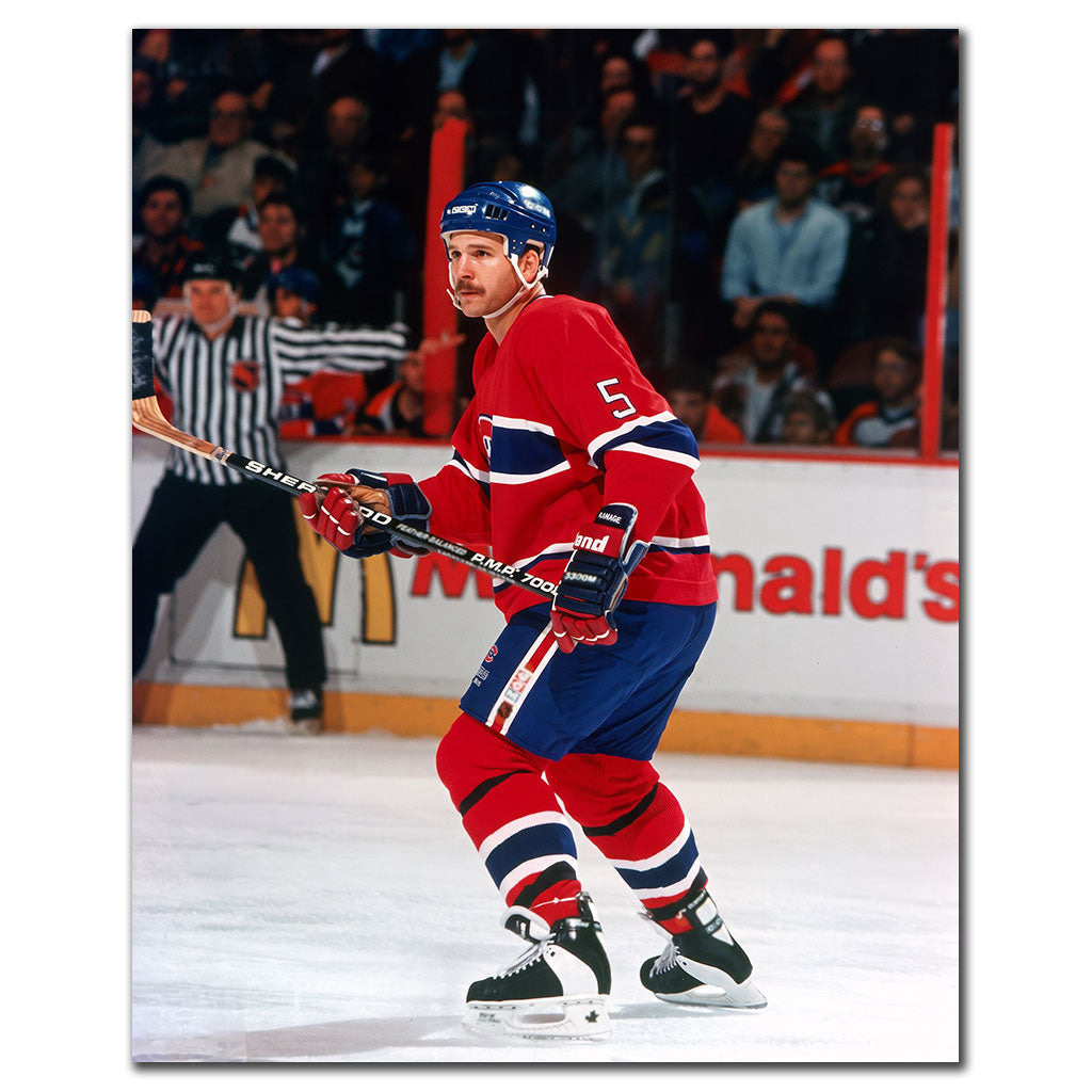 Rob Ramage skating in a red Montreal Canadiens uniform