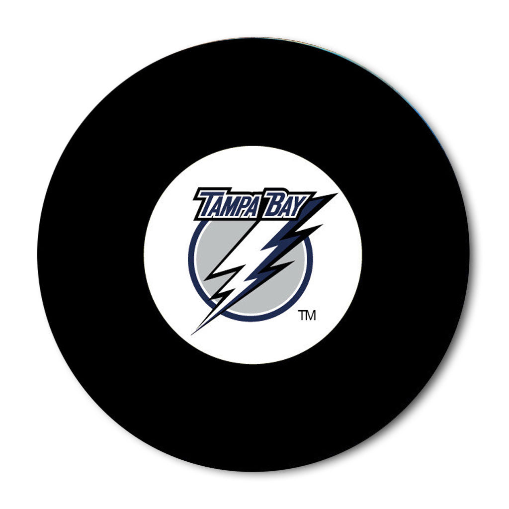 Tampa Bay Lightning logo hockey puck for Rob Ramage autograph pre-order