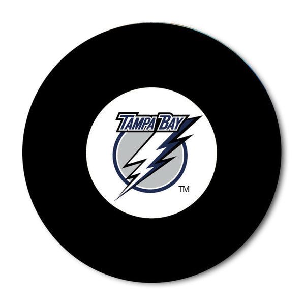 Tampa Bay Lightning logo hockey puck for Rob Ramage autograph pre-order