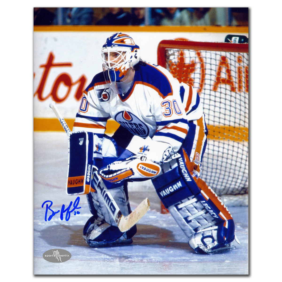 Bill Ranford Edmonton Oilers White Jersey Autographed 8x10 - Sport Authentix Inc