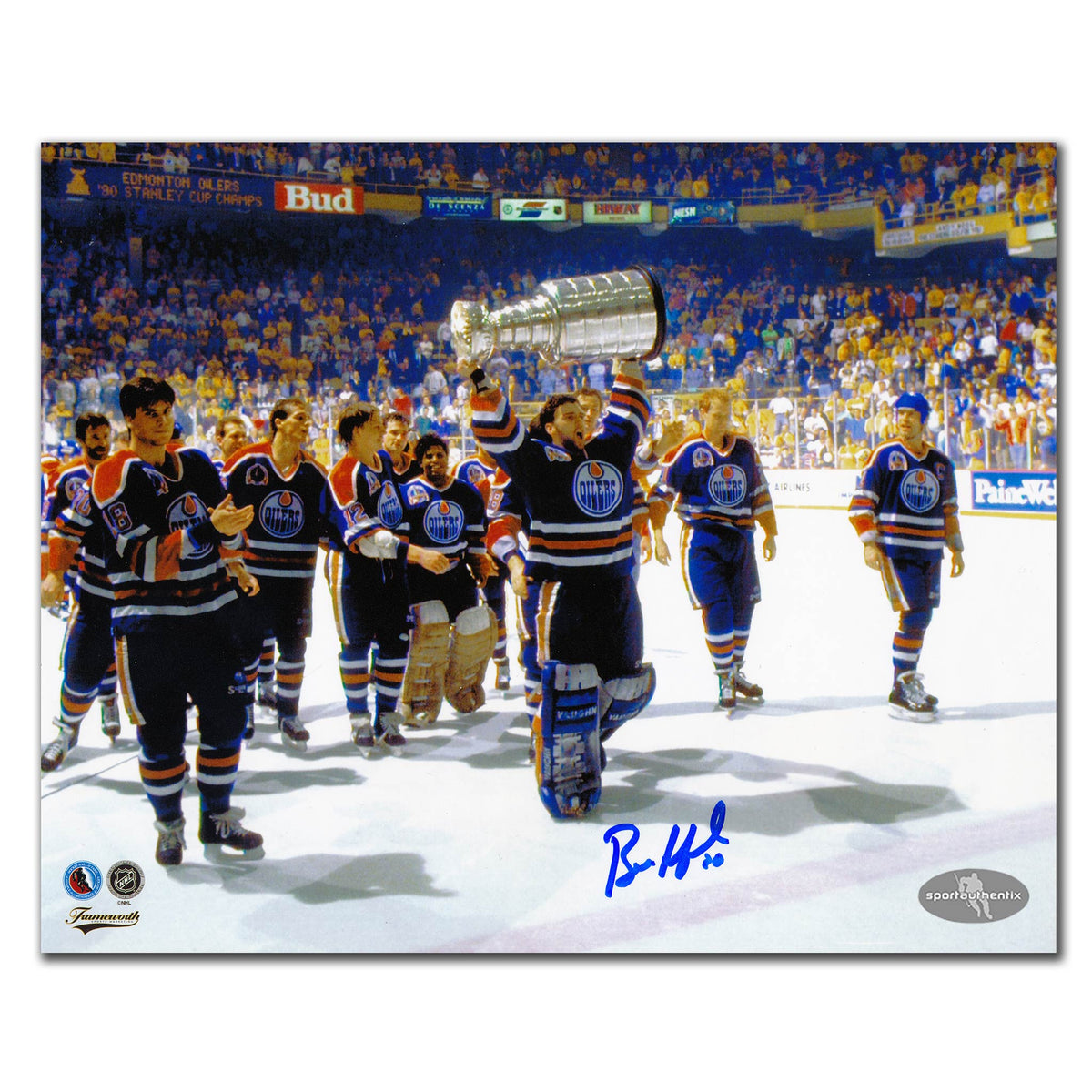 Bill Ranford Edmonton Oilers 1990 Stanley Cup Autographed 8x10 - Sport Authentix Inc