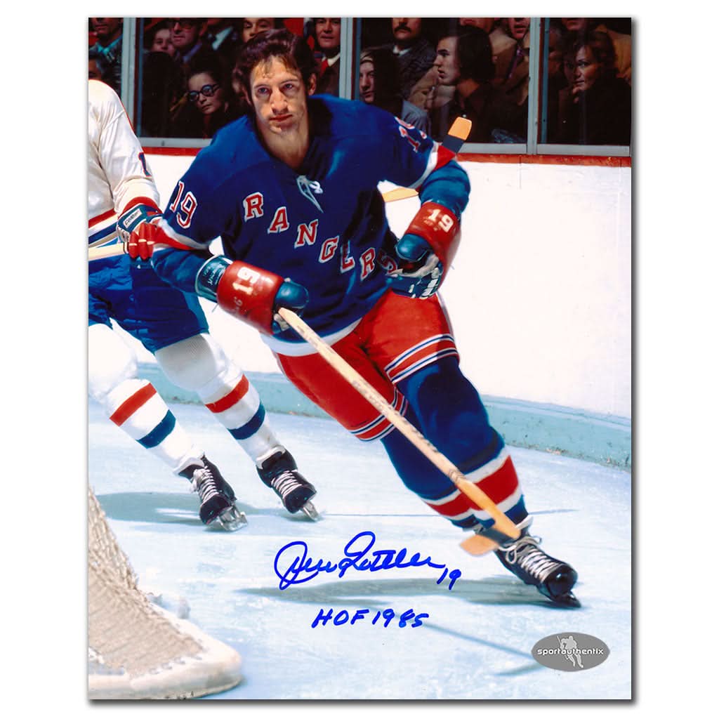Authentic Jean Ratelle New York Rangers ACTION Autographed 8x10 - SportAuthentix