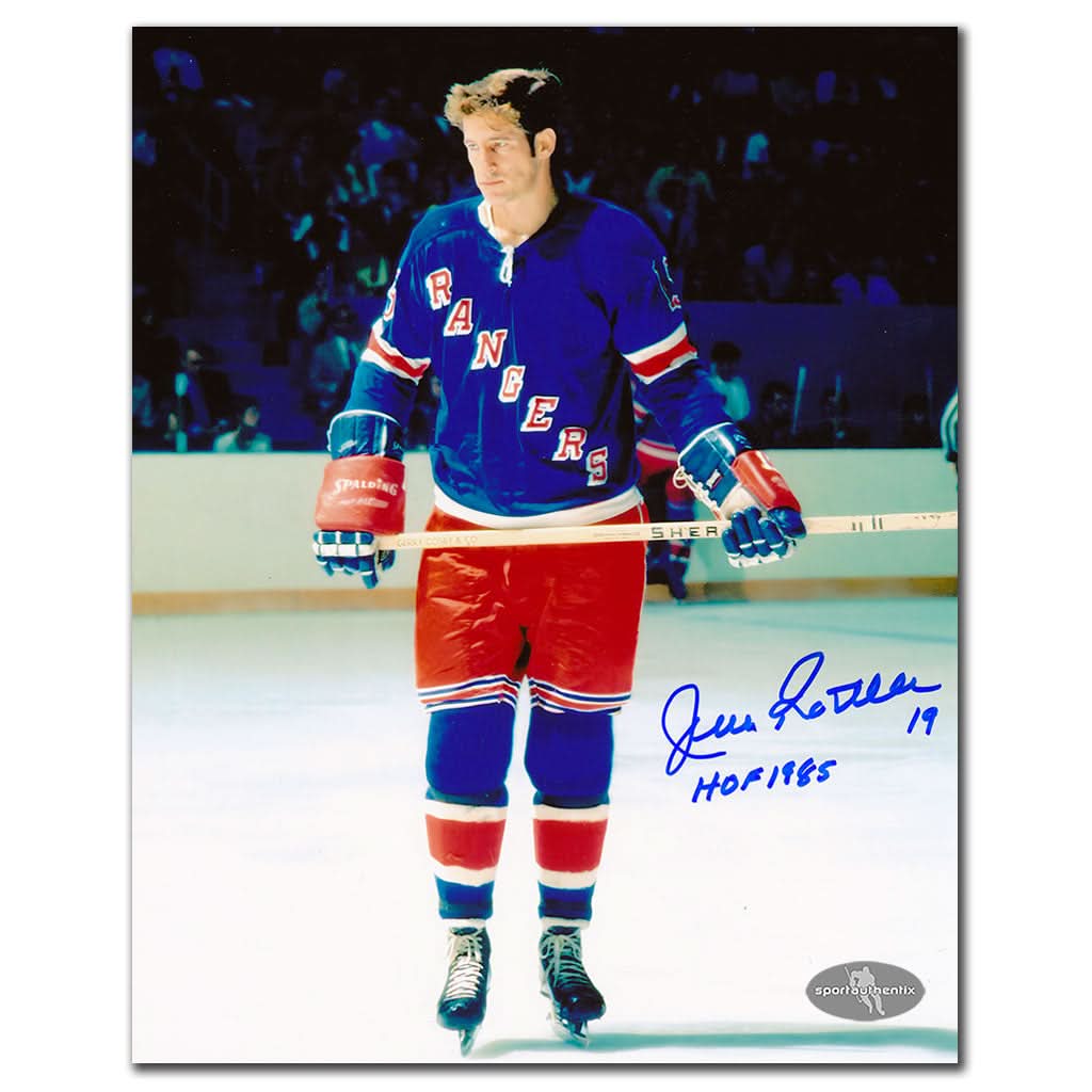 Authentic Jean Ratelle New York Rangers HOF Autographed 8x10 - SportAuthentix