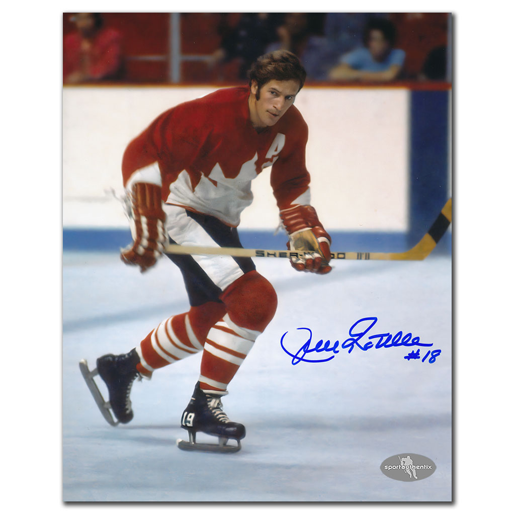 Jean Ratelle Team Canada 1972 Summit Series Autographed 8x10 - Sport Authentix Inc
