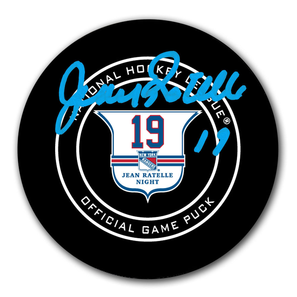 Jean Ratelle New York Rangers Retirement Night Autographed Official Game Puck