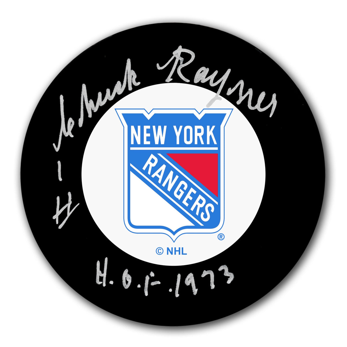 Chuck Rayner New York Rangers HOF Autographed Puck - Sport Authentix Inc