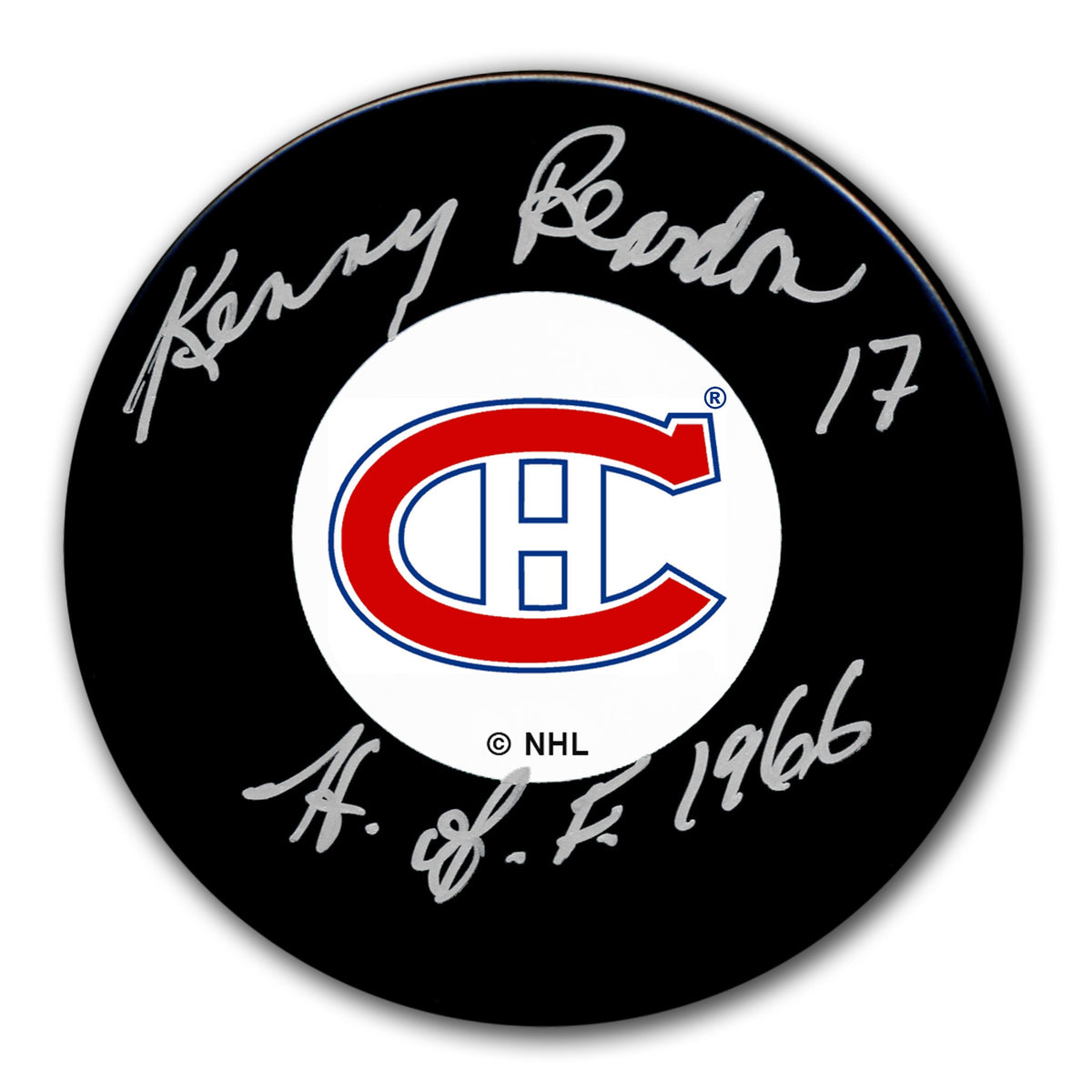 Kenny Reardon Montreal Canadiens HOF Original 6 Autographed Puck - Sport Authentix Inc