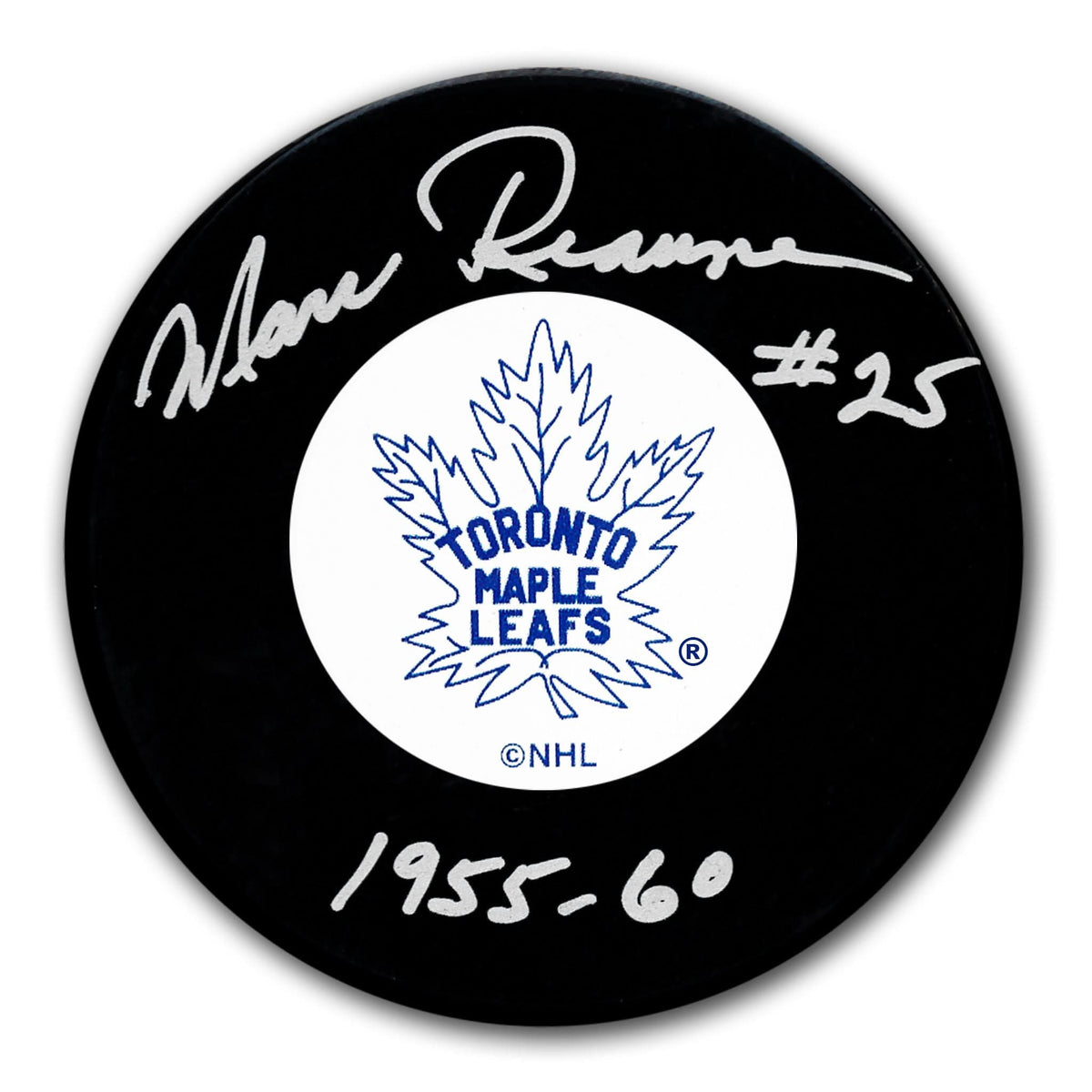 Authentic Marc Reaume Toronto Maple Leafs Original 6 Autographed Puck - SportAuthentix