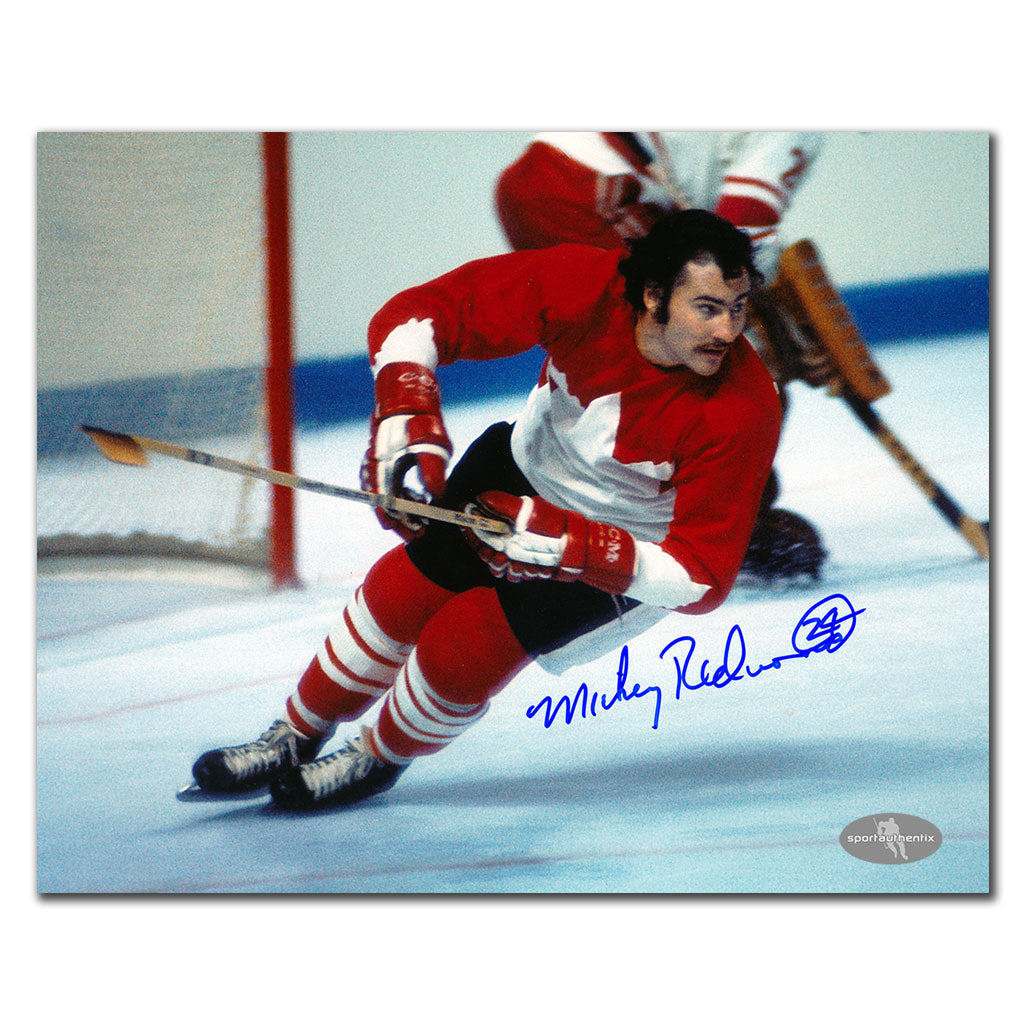 Mickey Redmond Team Canada 1972 Summit Series Autographed 8x10 - Sport Authentix Inc