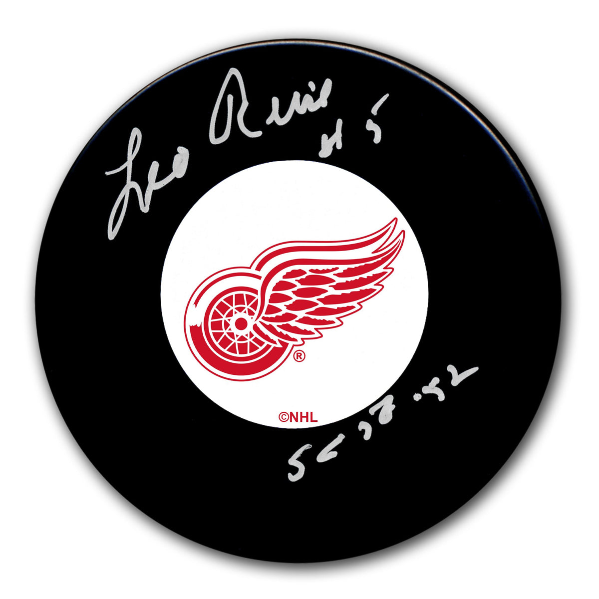 Leo Reise Detroit Red Wings SC Years Autographed Puck - Sport Authentix Inc
