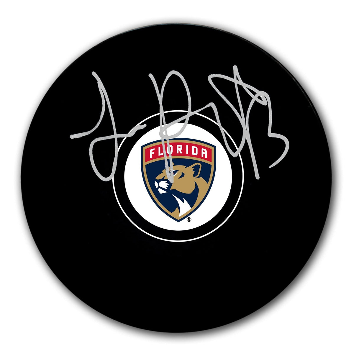 Authentic Sam Reinhart Florida Panthers Autographed Puck - SportAuthentix