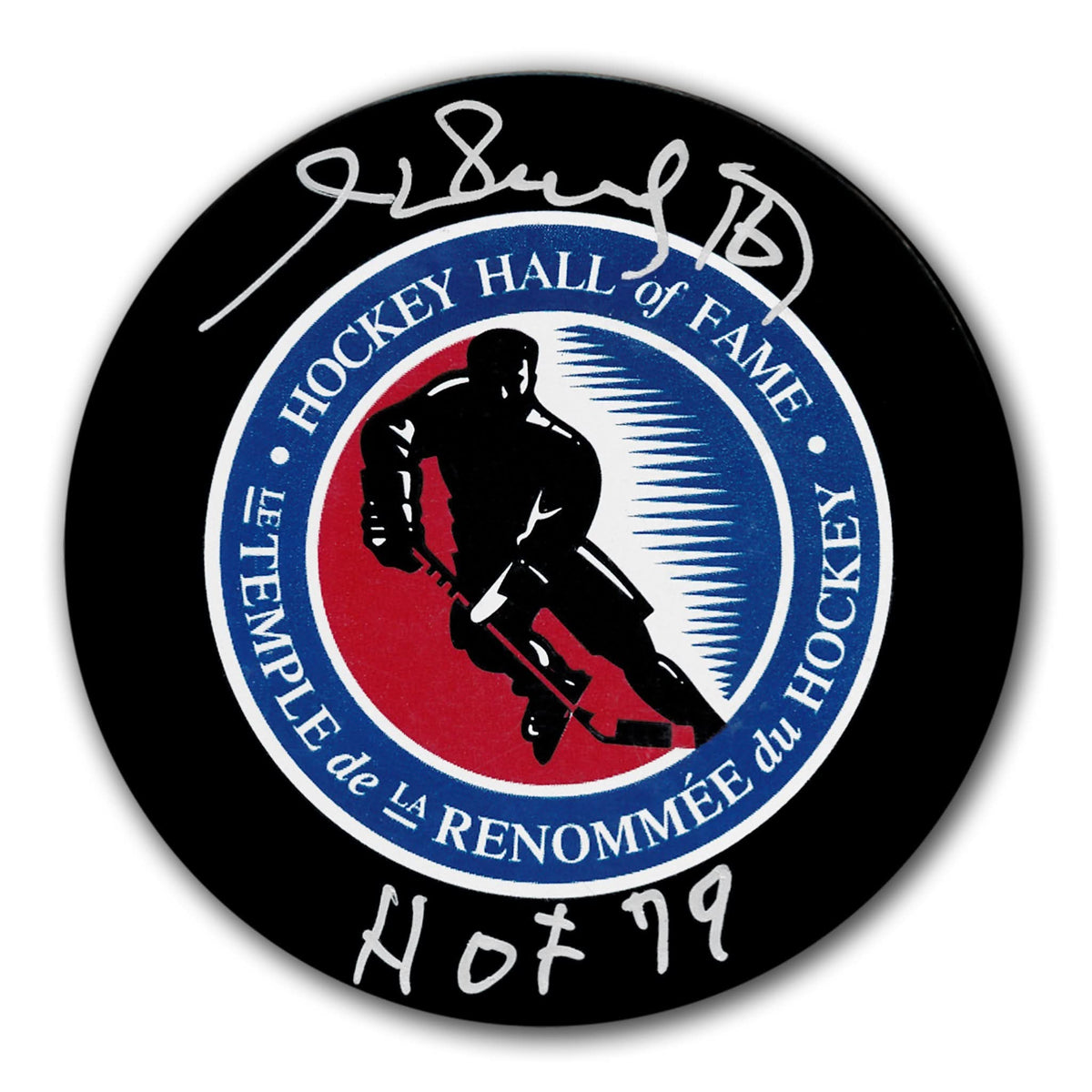 Authentic Henri Richard Hockey Hall Of Fame HOF Autographed Puck - SportAuthentix