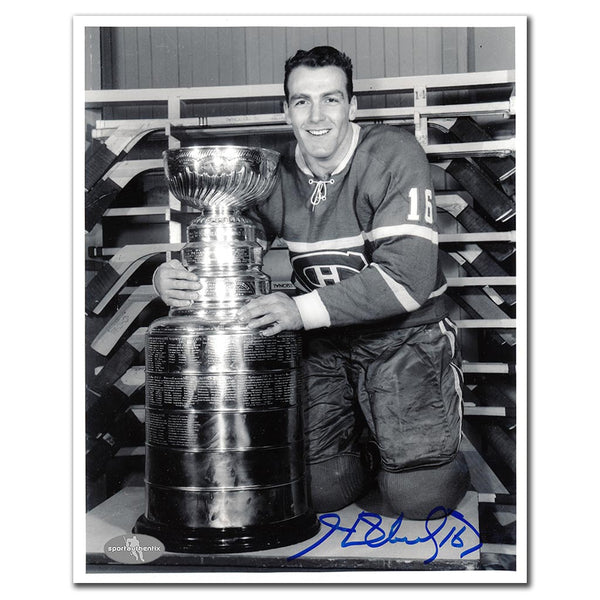 Henri Richard autographed Montreal Canadiens 8x10 photo with the Stanley Cup