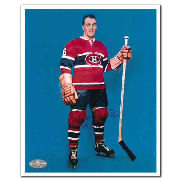 Henri Richard autographed Montreal Canadiens 8x10 photo with HOF 1979 inscription