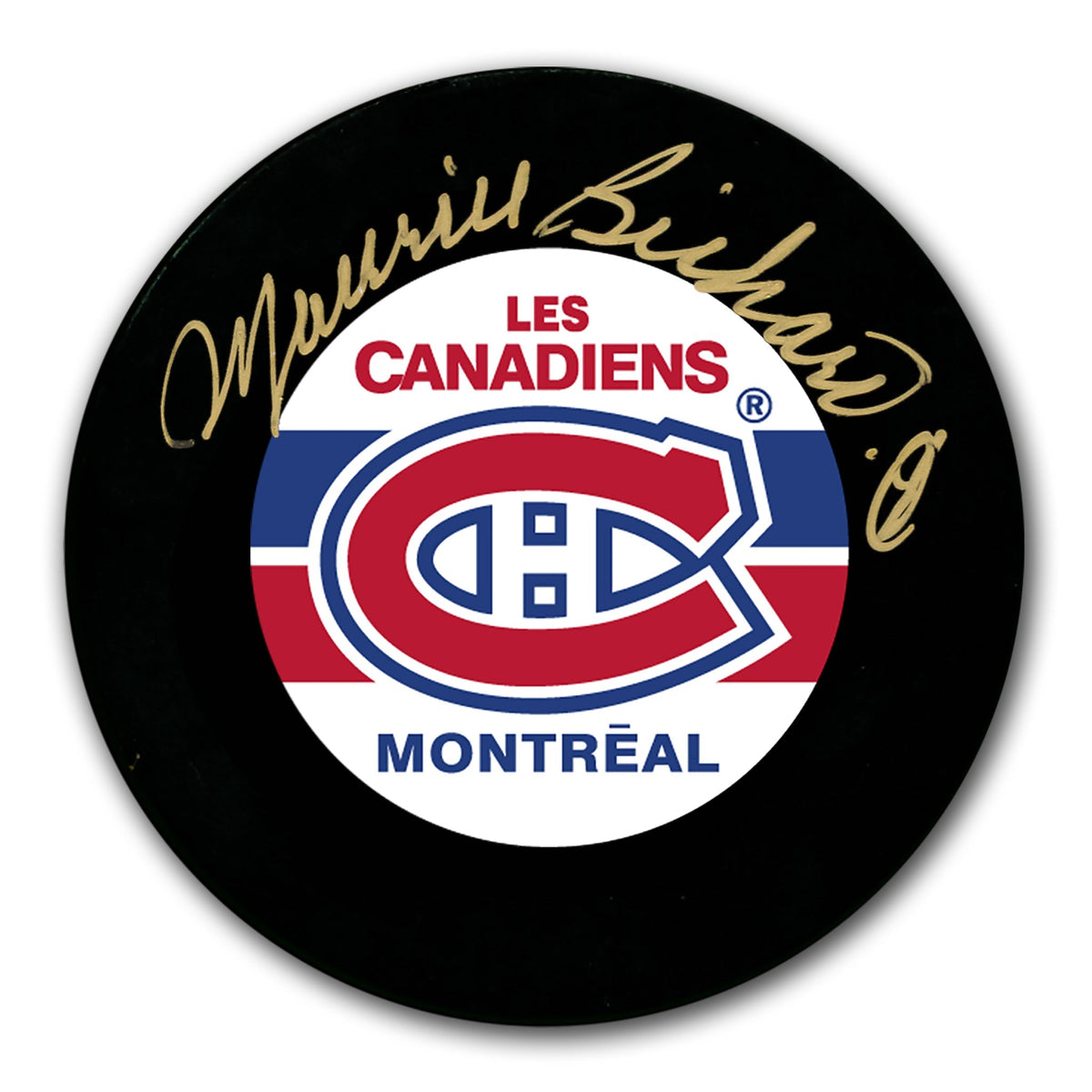 Authentic Maurice Richard Montreal Canadiens Autographed Puck - SportAuthentix