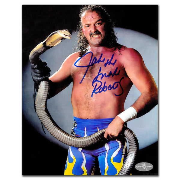 Authentic Jake The Snake Roberts WWE Wrestling Autographed 8x10 - SportAuthentix