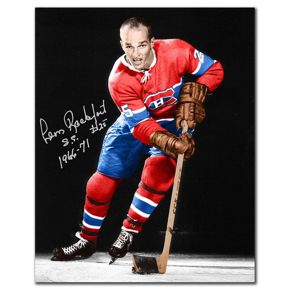 Autographié par Léon Rochefort, Canadiens de Montréal, 8x10