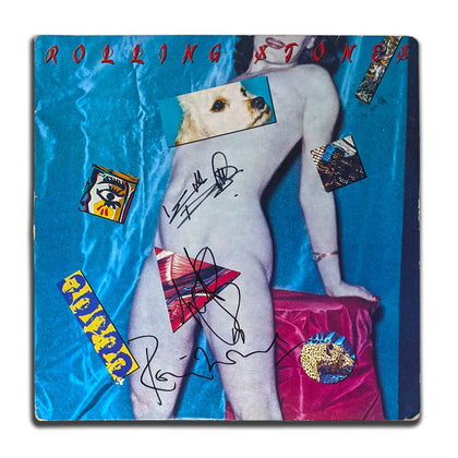 Rolling Stones UNDER COVER vinyl album LP, autographed on the cover by Keith Richards, Charlie Watts, and Ronnie Wood, with JSA COA.