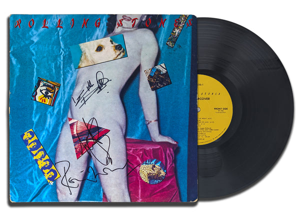 Keith Richards Charlie Watts Ronnie Wood a signé les Rolling Stones UNDER COVER Album vinyle autographié LP