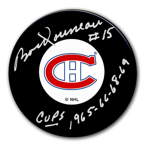 Authentic Bobby Rousseau Montreal Canadiens SC Years Original 6 Autographed Puck - SportAuthentix