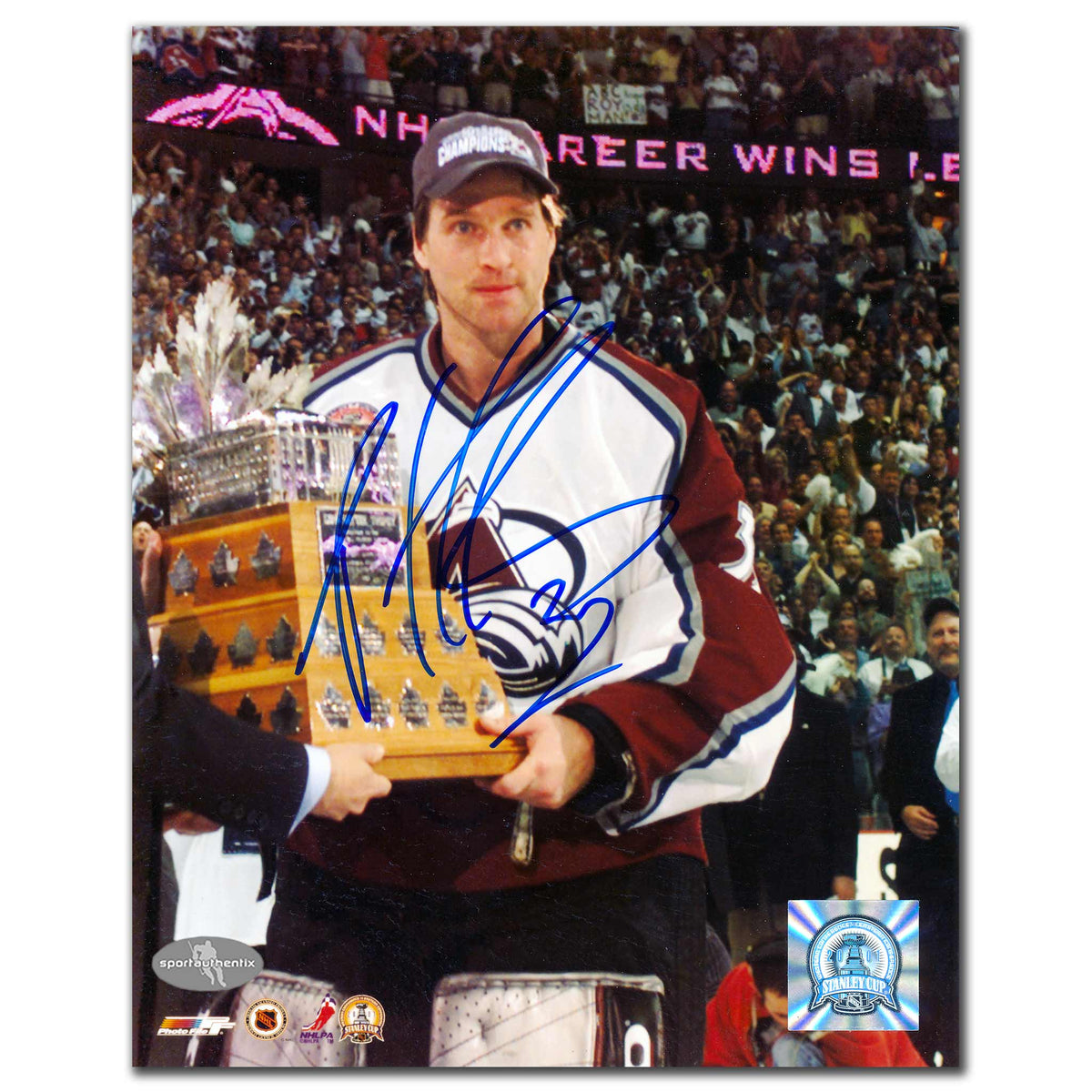 Patrick Roy Colorado Avalanche 2001 Conn Smythe Autographed 8x10 - Sport Authentix Inc