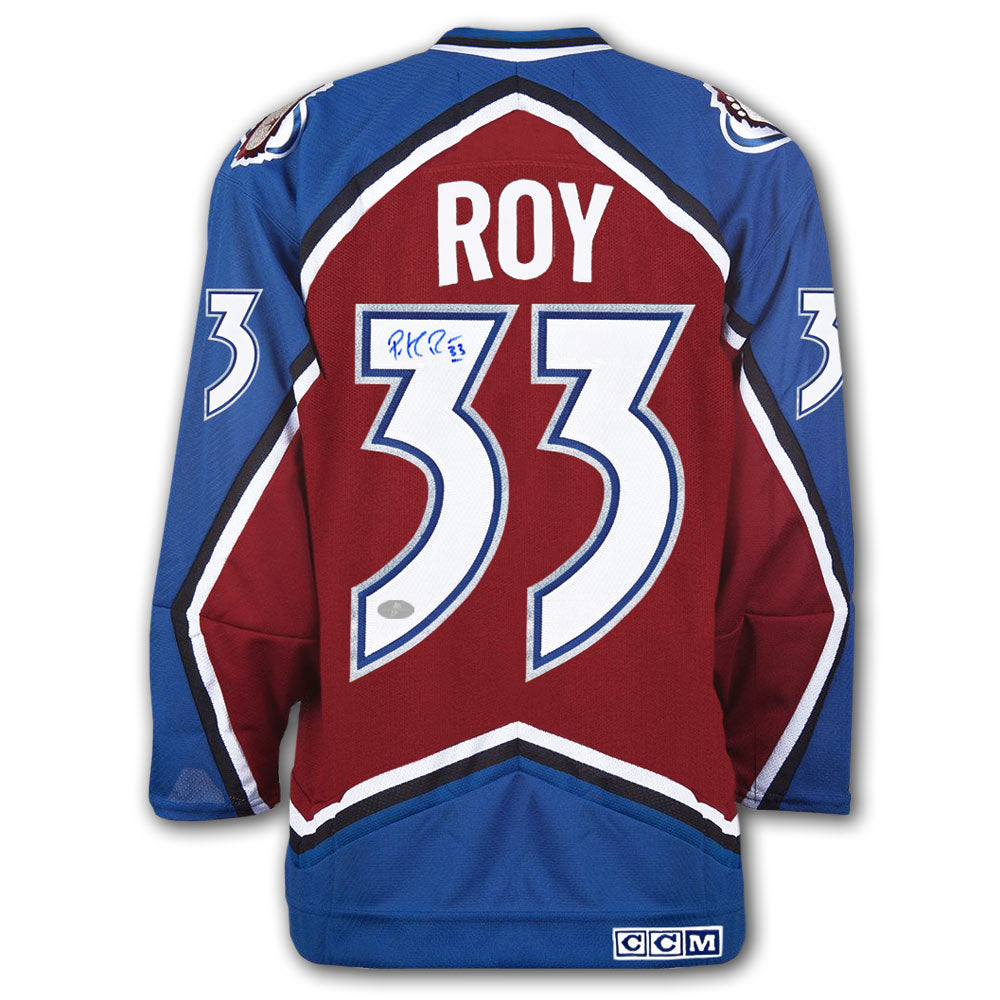 Patrick Roy autographed Colorado Avalanche CCM 1996 Stanley Cup jersey back with number 33