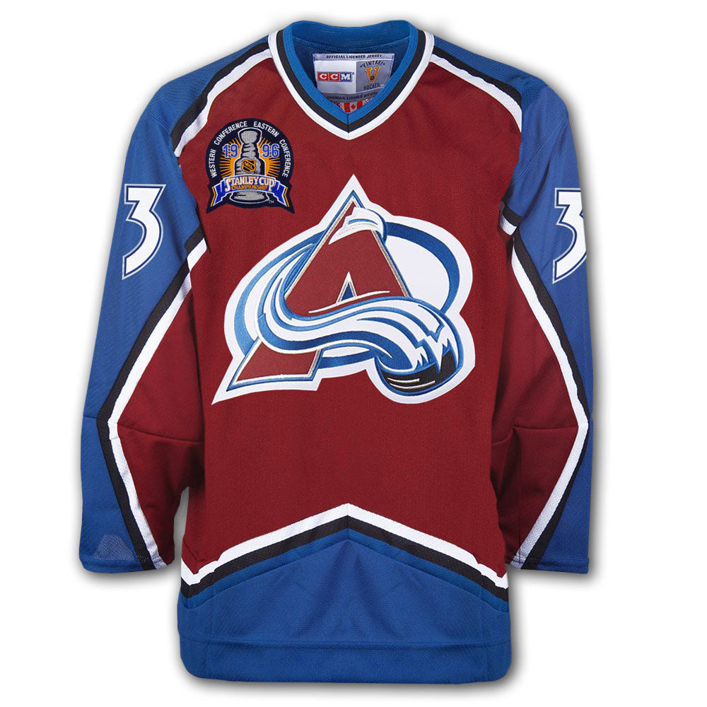 Patrick Roy autographed Colorado Avalanche CCM jersey with 1996 Stanley Cup patch