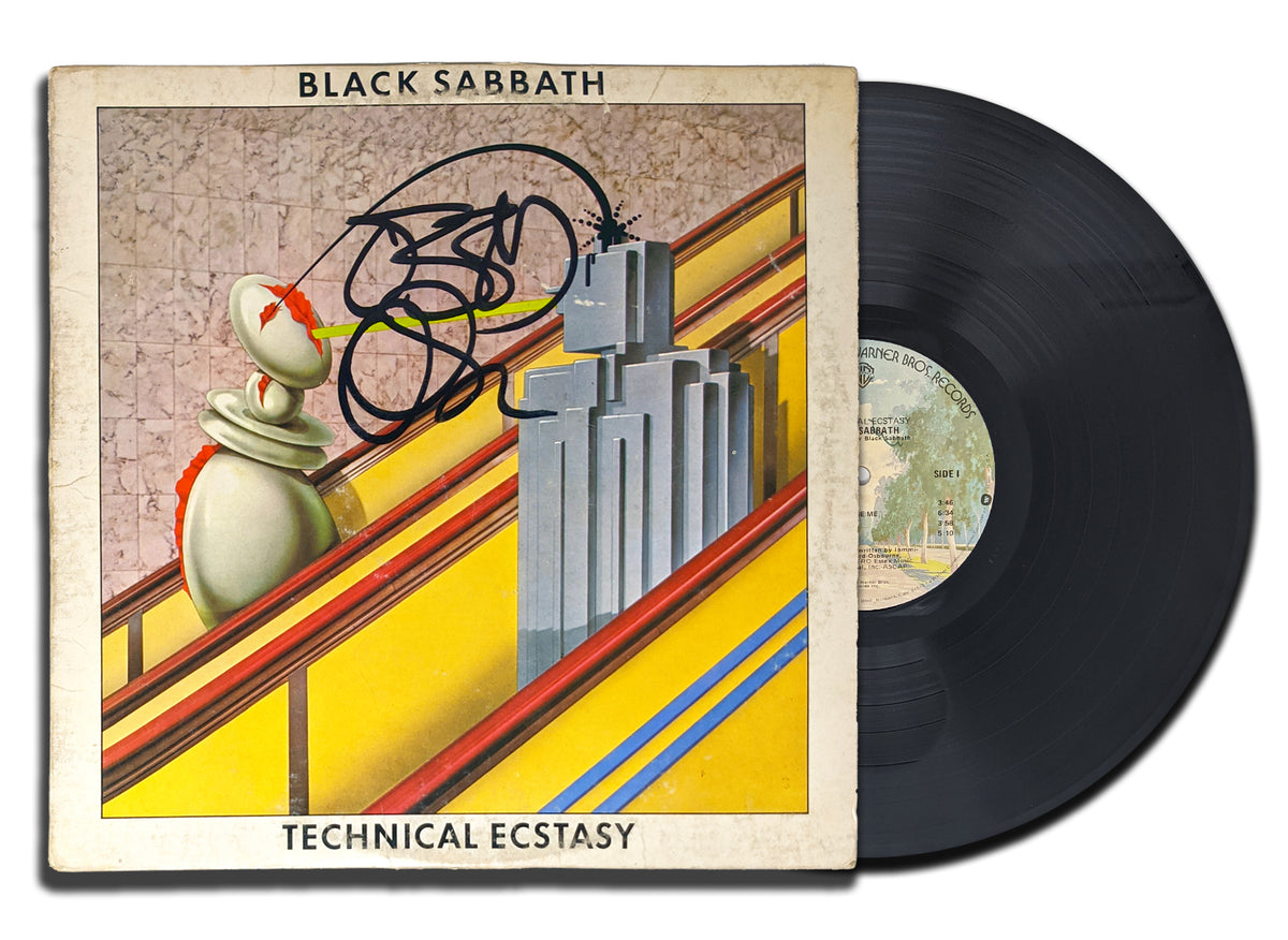 Ozzy Osbourne Black Sabbath signé TECHNICAL ESCTASY Album vinyle autographié LP APECA COA