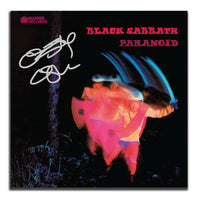 Ozzy Osbourne signed Black Sabbath Paranoid vinyl record in silver metallic paint pen