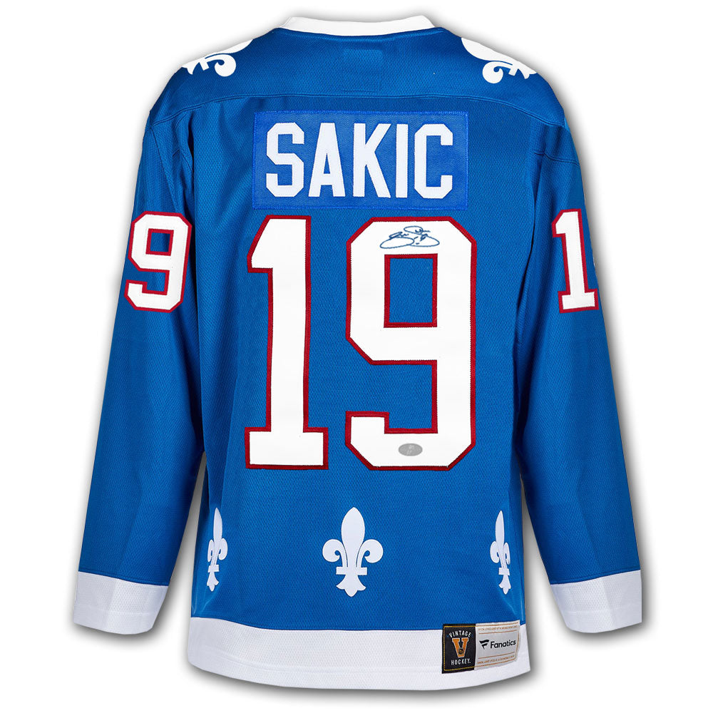 Joe Sakic Quebec Nordiques Fanatics Vintage Autographed Jersey