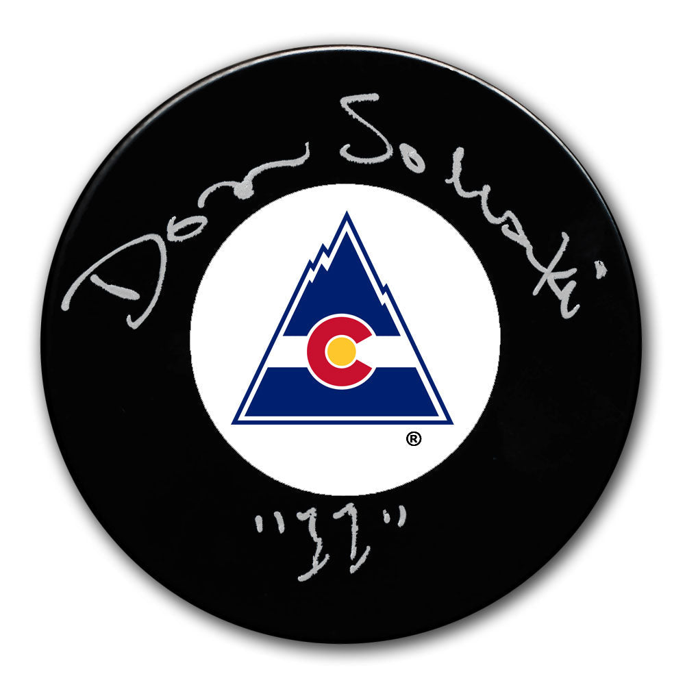 Don Saleski Colorado Rockies Autographed Puck