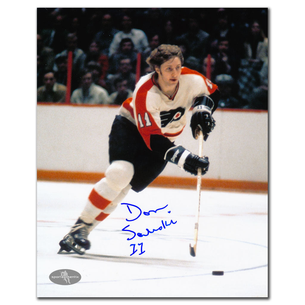 Don Saleski Philadelphia Flyers WHITE JERSEY Autographed 8x10