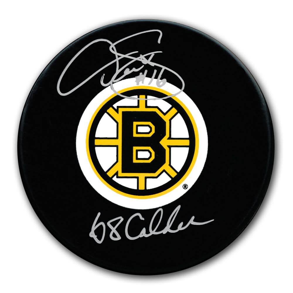 Authentic Derek Sanderson Boston Bruins 1968 Calder Autographed Puck - SportAuthentix