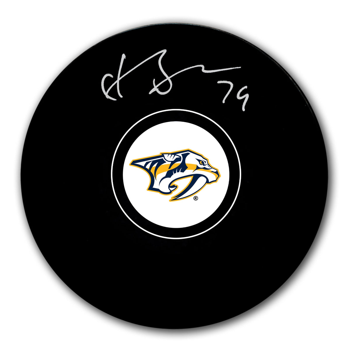 Juuse Saros Nashville Predators Autographed Puck - Sport Authentix Inc