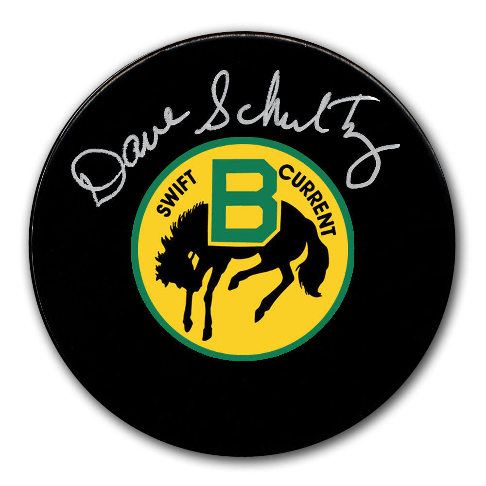 Dave Schultz Swift Current Broncos Autographed Puck
