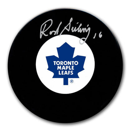 Rod Seiling Toronto Maple Leafs signed puck, featuring his autograph on the front, comes with a Certificate of Authenticity.