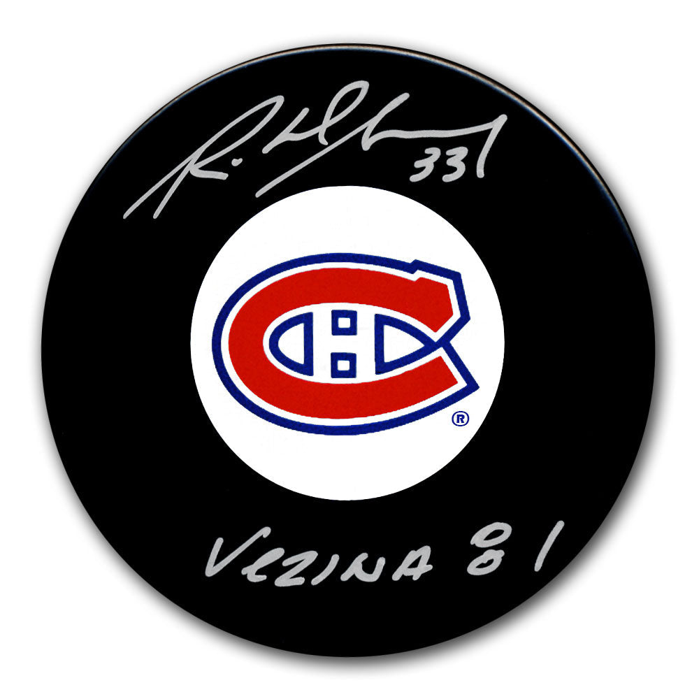 Richard Sevginy Montreal Canadiens 1981 Vezina Autographed Puck - Sport Authentix Inc