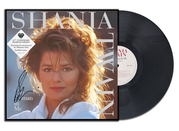 Shania Twain a signé l'album vinyle autographié THE WOMAN IN ME LP JSA COA
