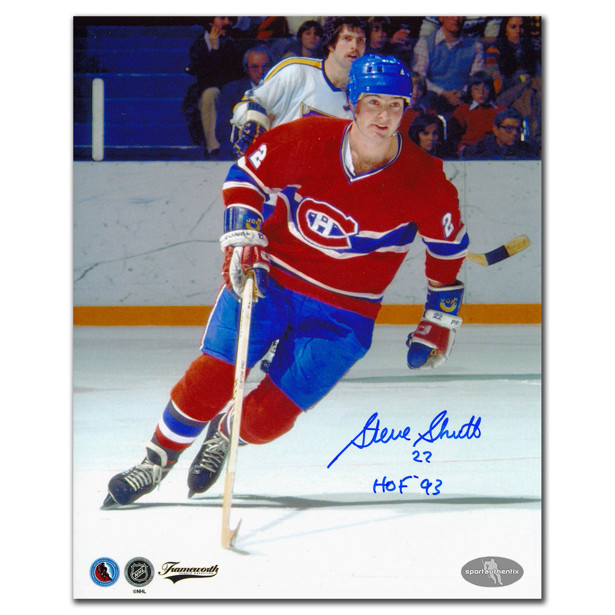 Steve Shutt Montreal Canadiens vs Blues Autographed 8x10 - Sport Authentix Inc