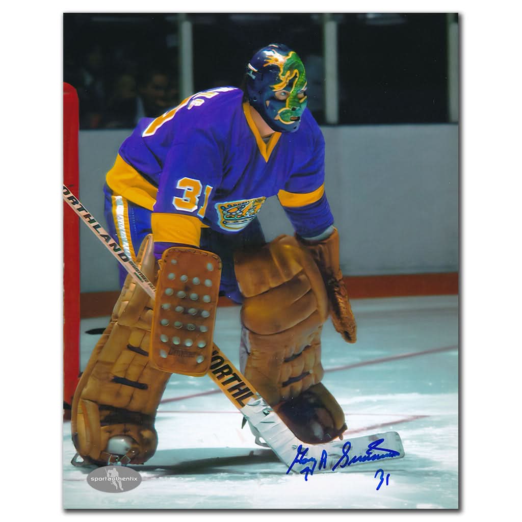 Authentic Gary Simmons Los Angeles Kings ACTION Autographed 8x10 - SportAuthentix