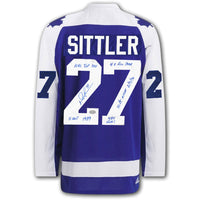 Darryl Sittler Toronto Maple Leafs STATS Adidas Pro Autographed Jersey